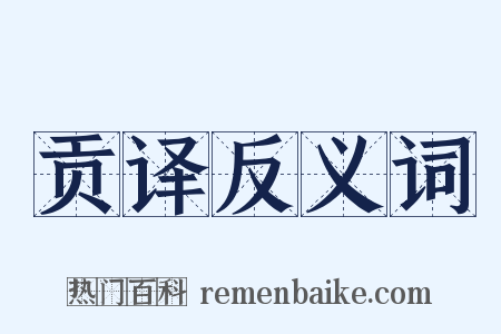 贡译反义词是什么意思的图片